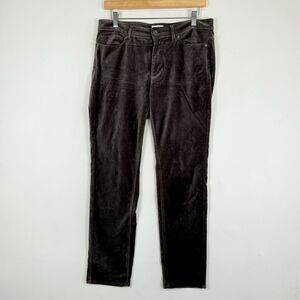 J.‎ Jill Taupe Brown Soft Velveteen Straight Leg Fairycore Pants Women's Size 6